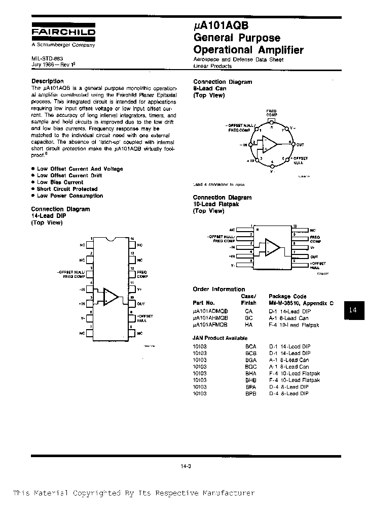 FAIRCHILDSEMICONDUCTORCORP-UA101AHMQB_6939493.PDF Datasheet