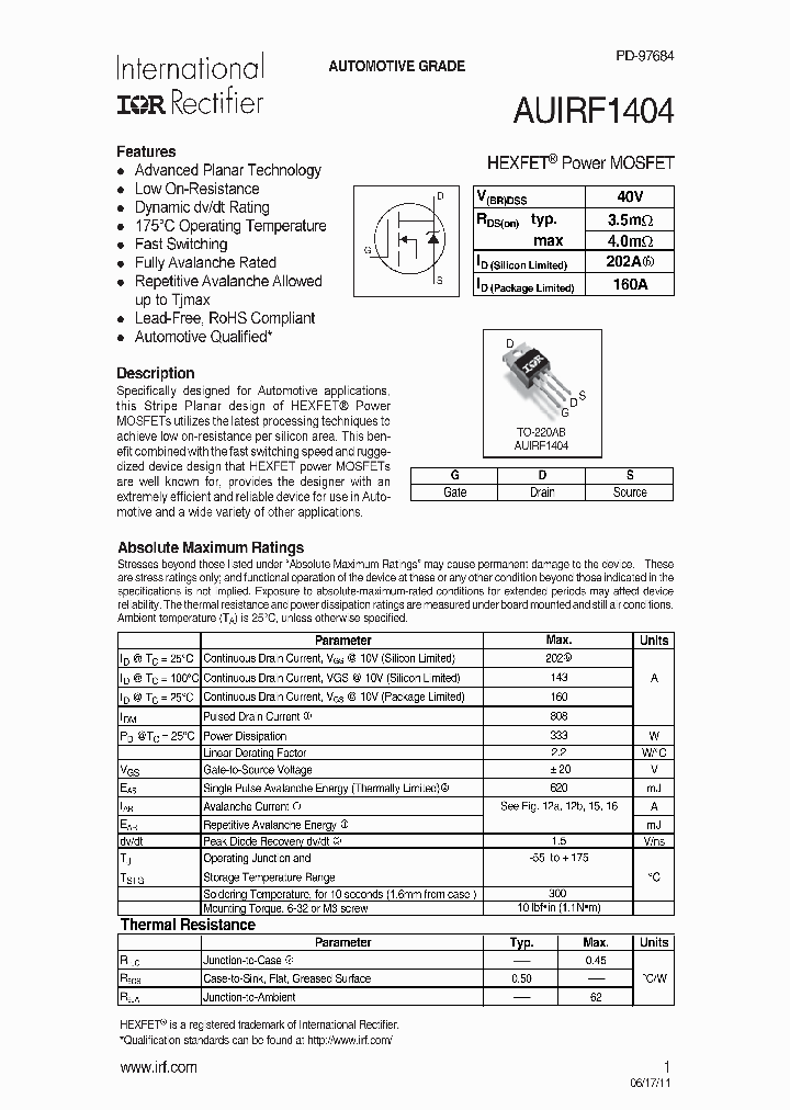 AUIRF1404_6962842.PDF Datasheet