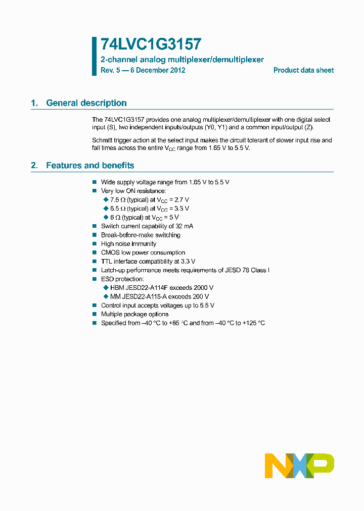 74LVC1G3157GN_6973437.PDF Datasheet