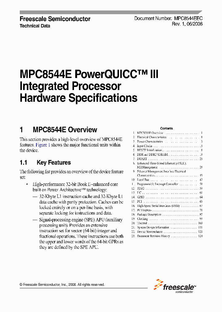 MPC8544AVTALF_6977090.PDF Datasheet