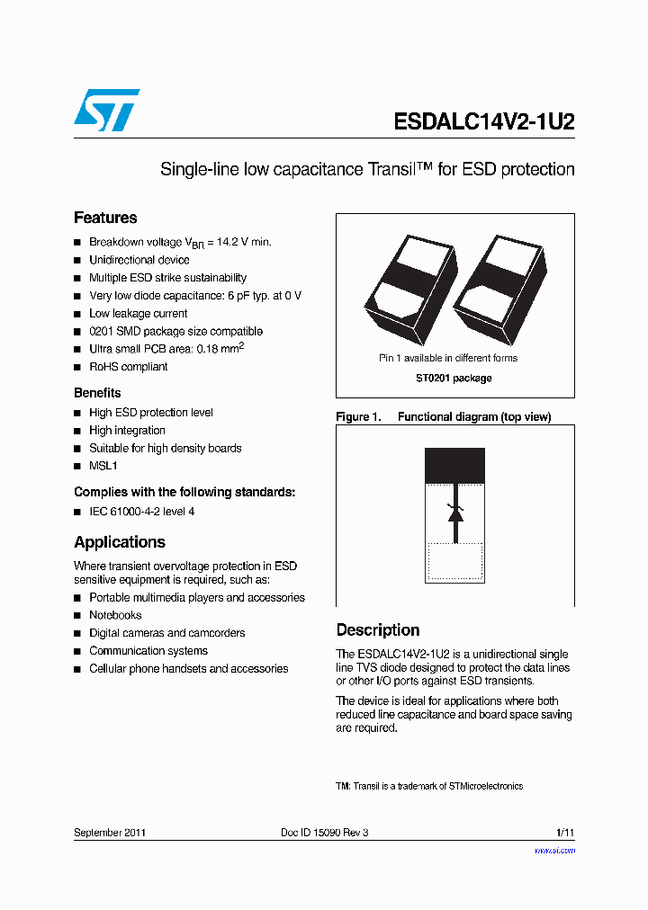 ESDALC14V2-1U2_6983484.PDF Datasheet