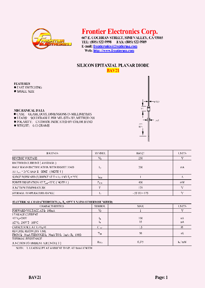 BAV21_6987921.PDF Datasheet