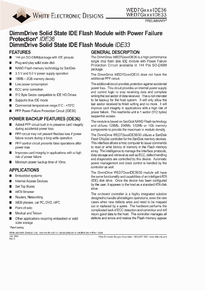 WED7G768IDE33ADC25_6991222.PDF Datasheet