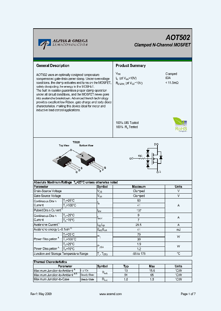 AOT502_6991796.PDF Datasheet