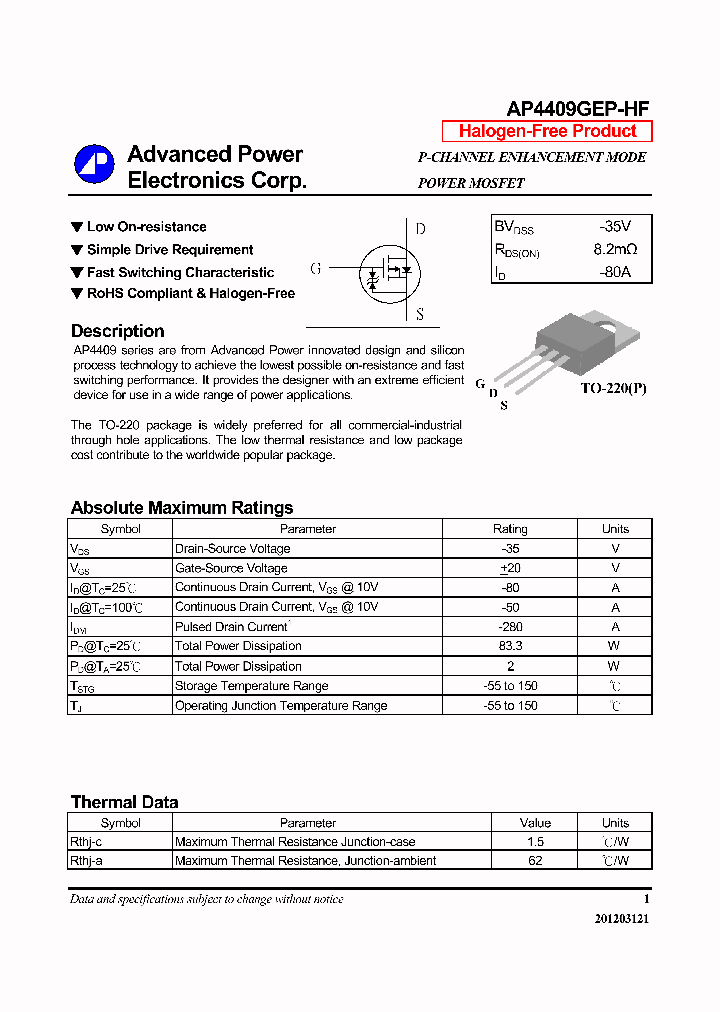 AP4409GEP-HF_6992792.PDF Datasheet