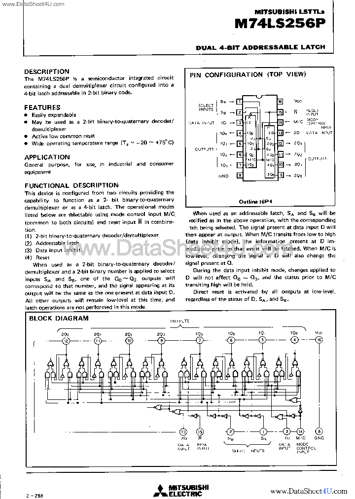 M74LS256P_6994711.PDF Datasheet