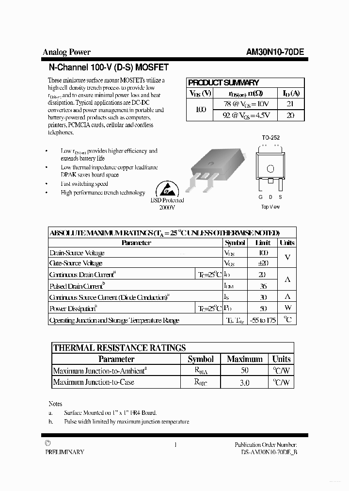 AM30N10-70DE_7000363.PDF Datasheet