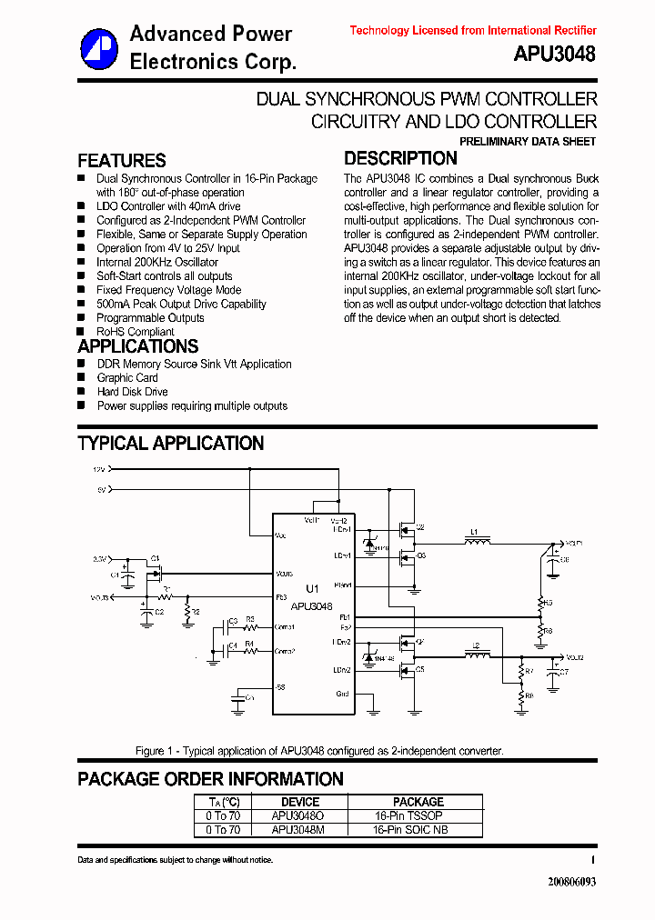 ADVANCEDPOWERELECTRONICSCORP-APU3048O_7002104.PDF Datasheet