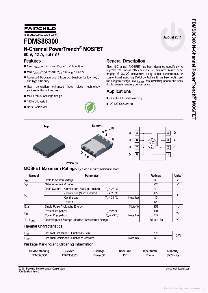 FDMS86300_7008834.PDF Datasheet