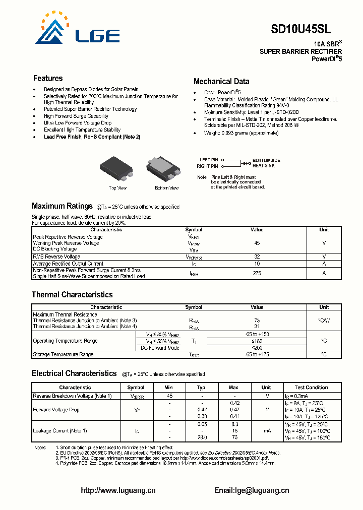 SBR10U45SP5_7009333.PDF Datasheet
