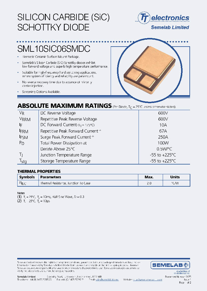 SML10SIC06SMDC_7011306.PDF Datasheet