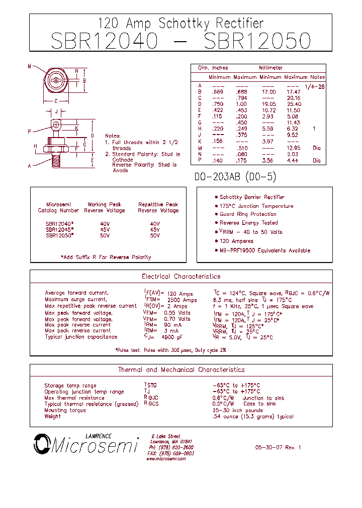 SBR12040R_7016593.PDF Datasheet