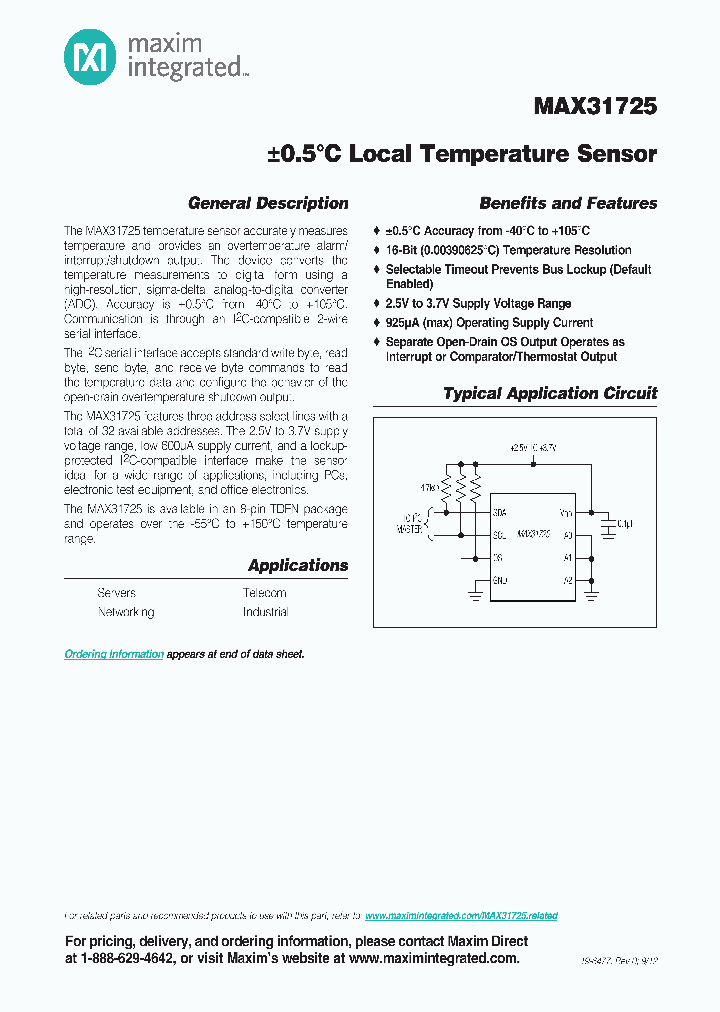 MAX31725_7034108.PDF Datasheet