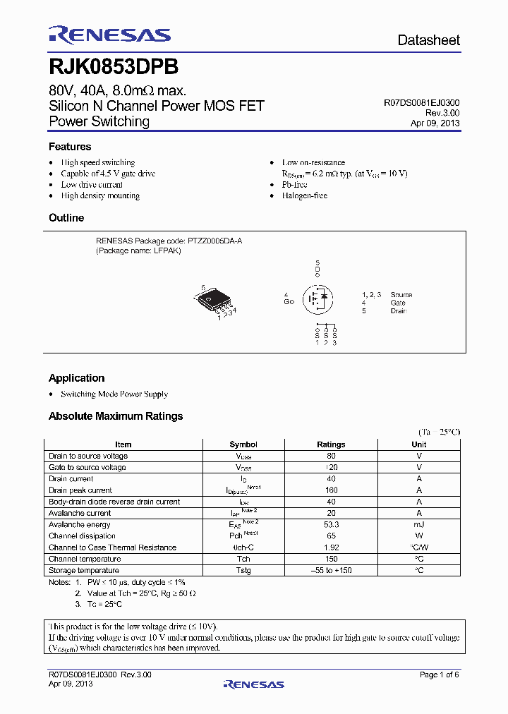 RJK0853DPB13_7100131.PDF Datasheet