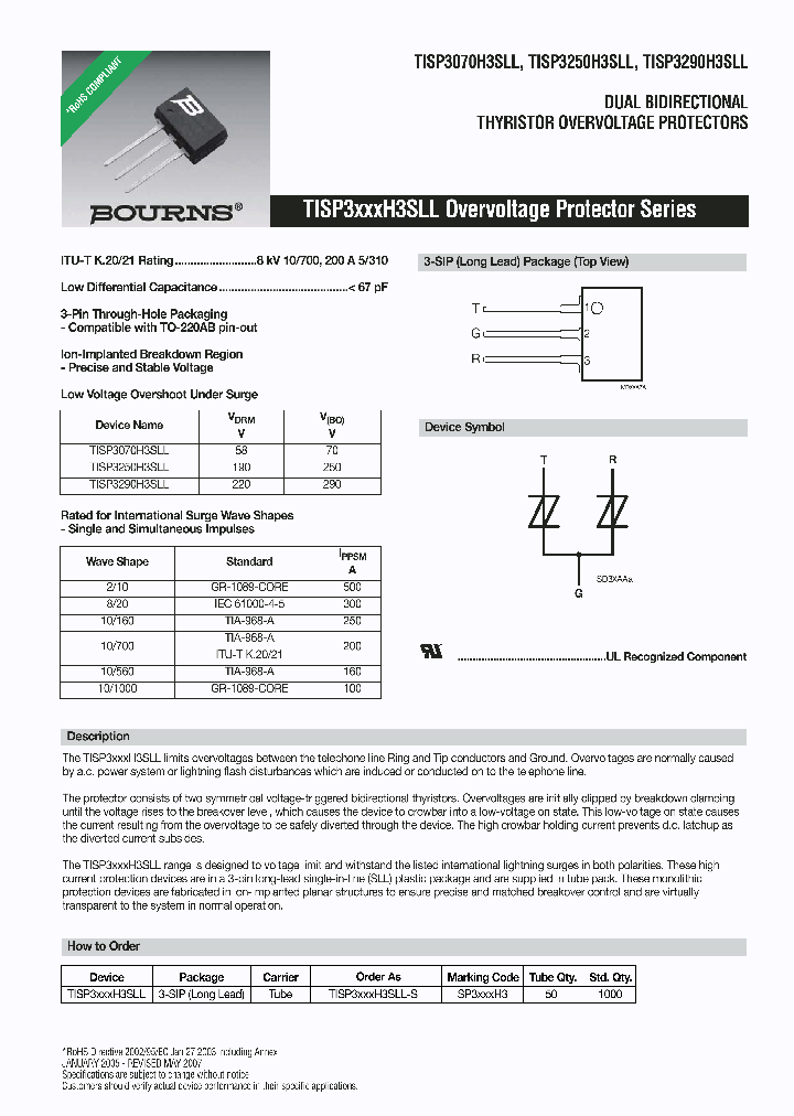 TISP3290H3SLL_7088937.PDF Datasheet