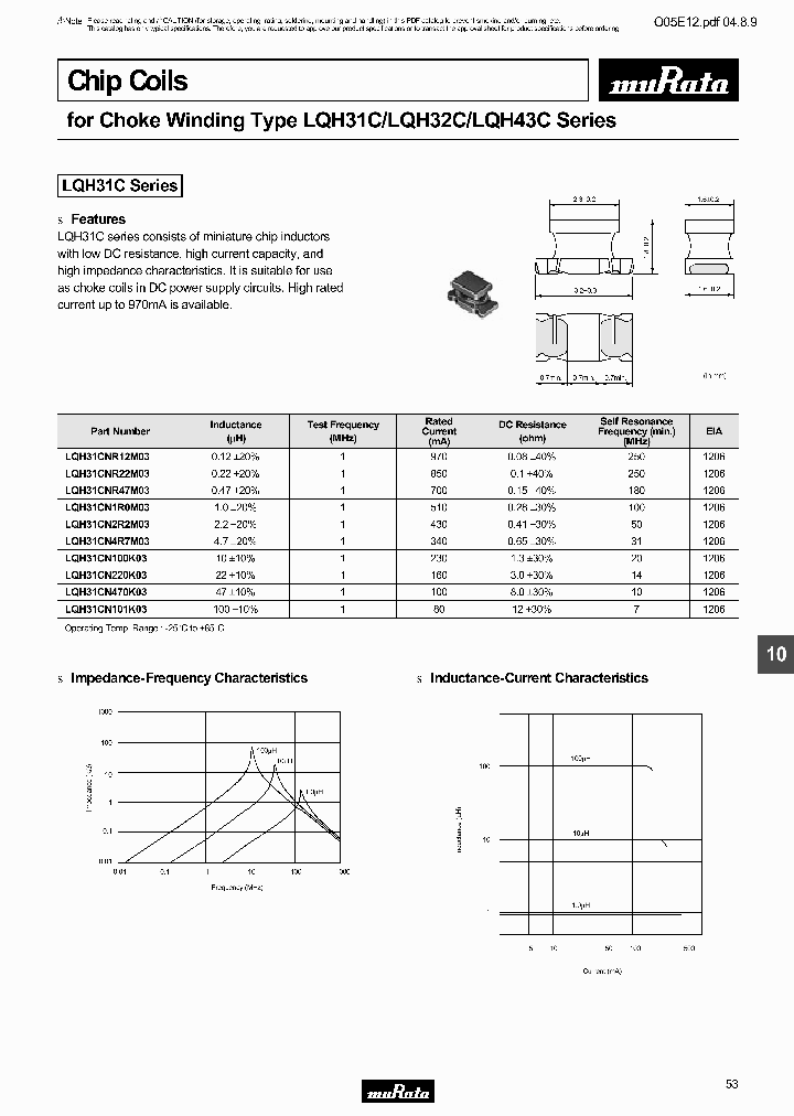 LQH31CN100K03_7088889.PDF Datasheet