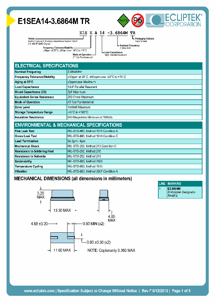 E1SEA14-36864MTR_7127370.PDF Datasheet