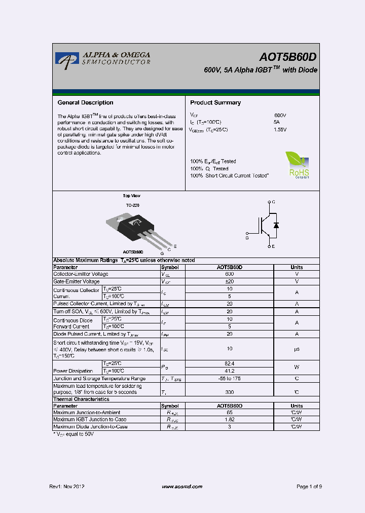 AOT5B60D_7148693.PDF Datasheet