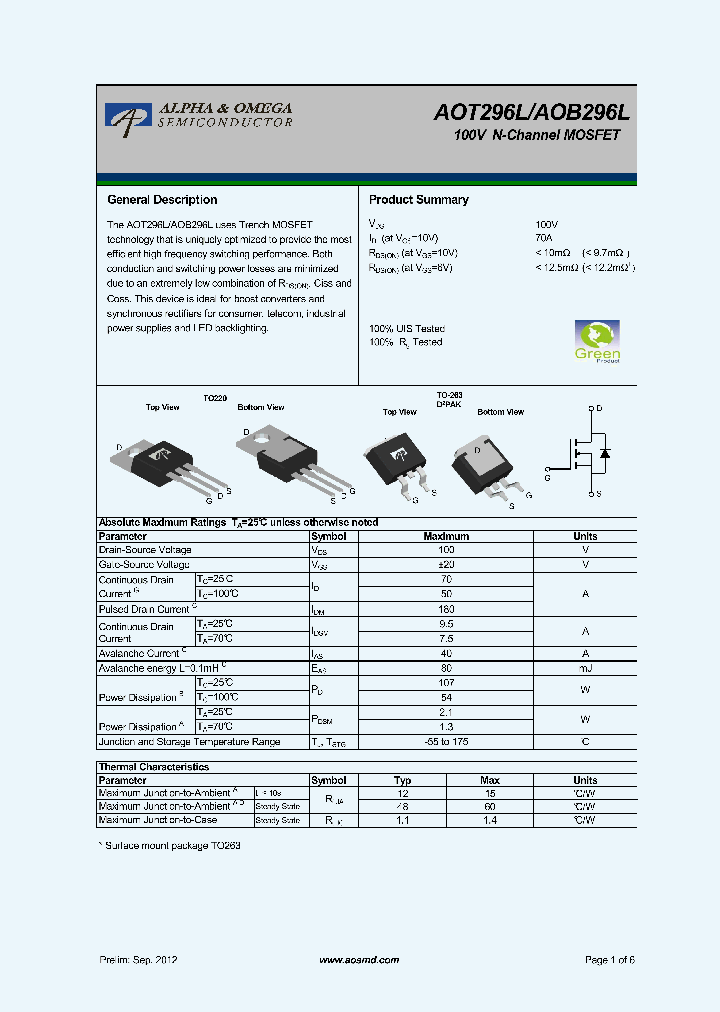 AOT296L_7163253.PDF Datasheet