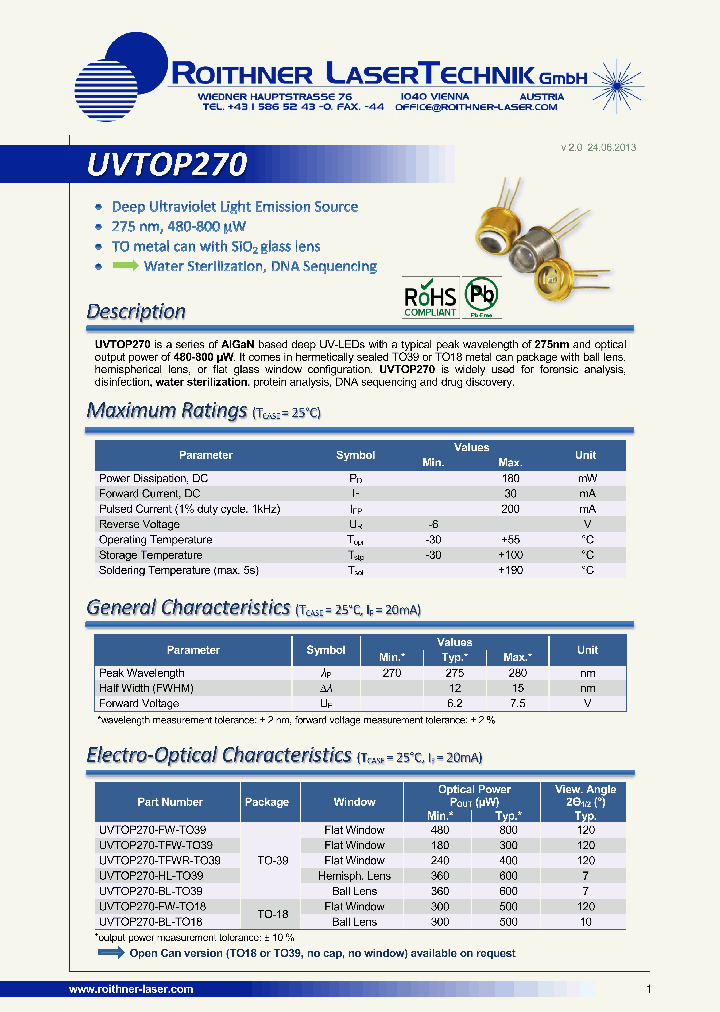 UVTOP270_7178714.PDF Datasheet