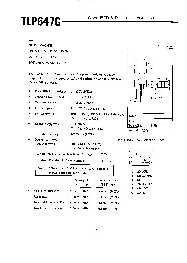 TLP647GD4-LF1_7201864.PDF Datasheet