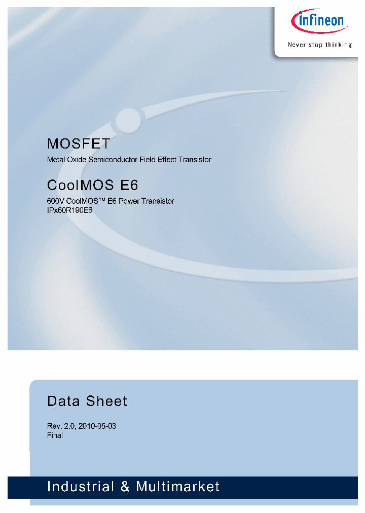 IPA60R190E6_7221527.PDF Datasheet