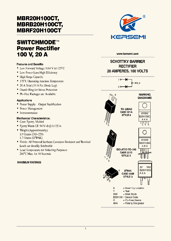 MBRB20H100CT_7224430.PDF Datasheet