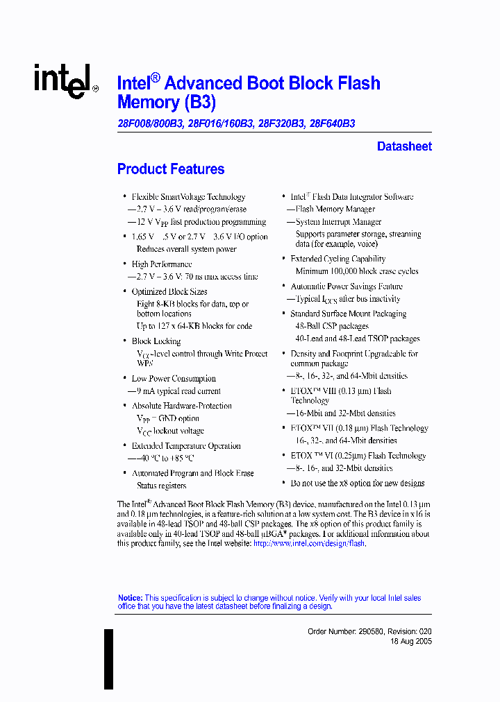 GE28F320B3TD70_7230111.PDF Datasheet