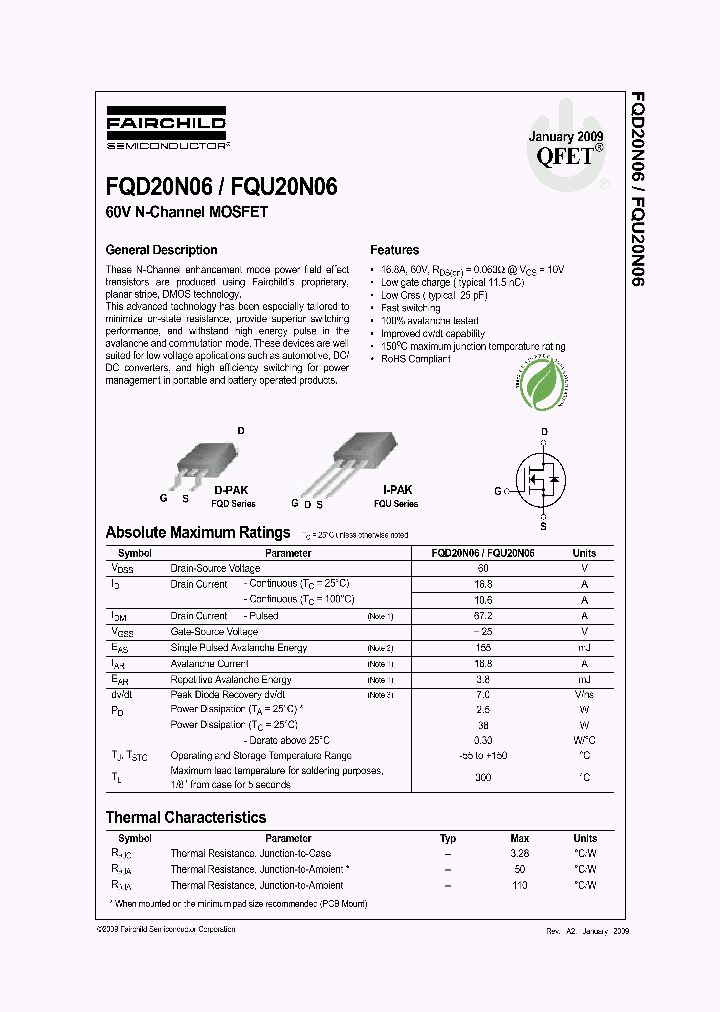 FQU20N0609_7231733.PDF Datasheet