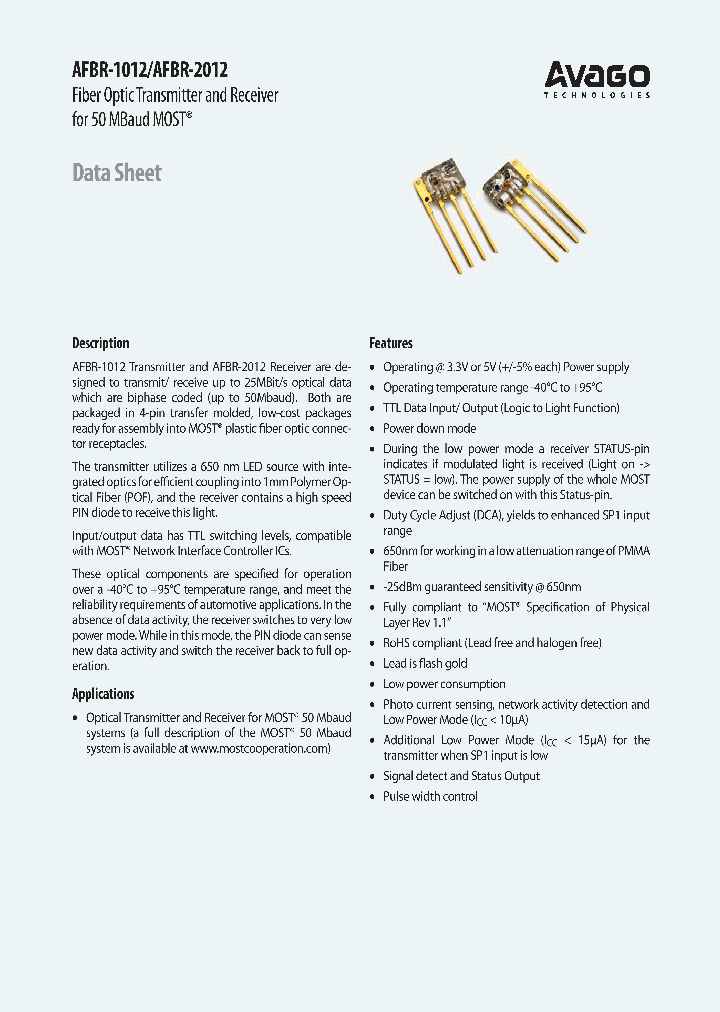 AFBR-1012S_7236068.PDF Datasheet