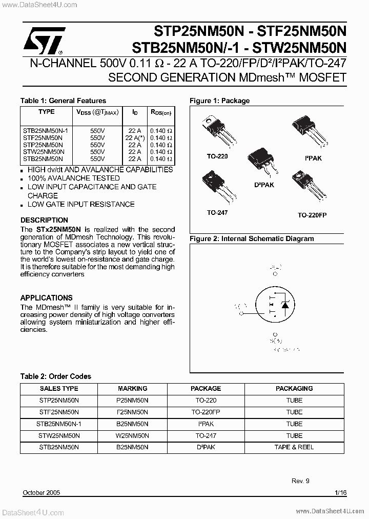 STB25NM50N-1_7238752.PDF Datasheet