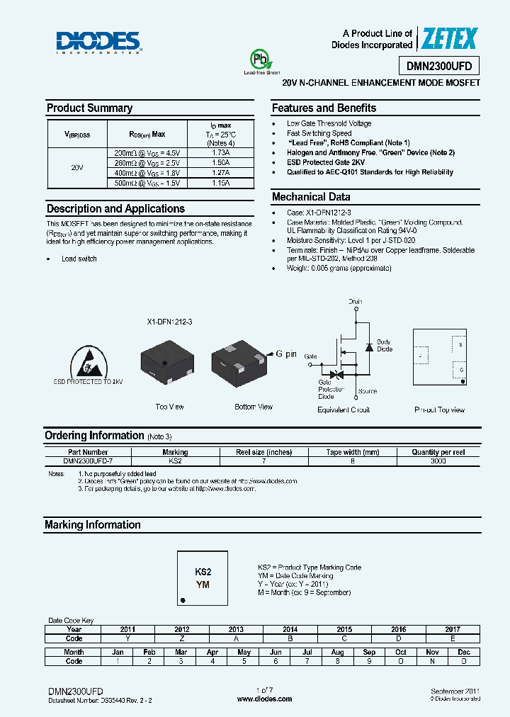 DMN2300UFD_7242462.PDF Datasheet