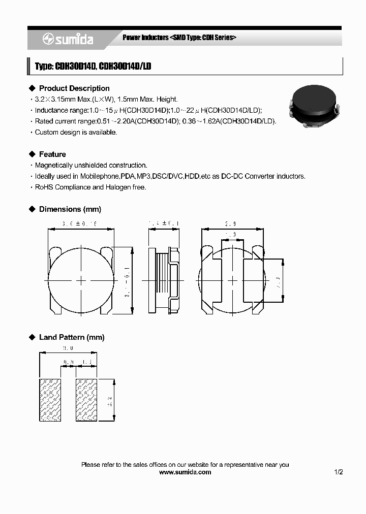 CDH30D14DHF-6R8MC_7248227.PDF Datasheet