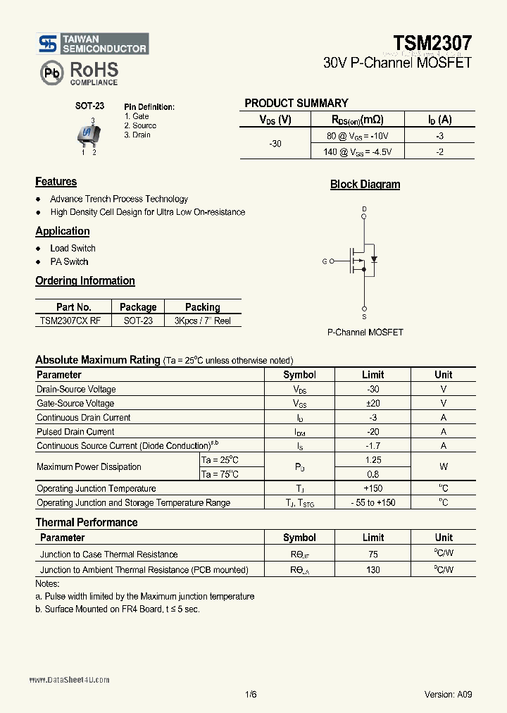 TSM2307_7249657.PDF Datasheet