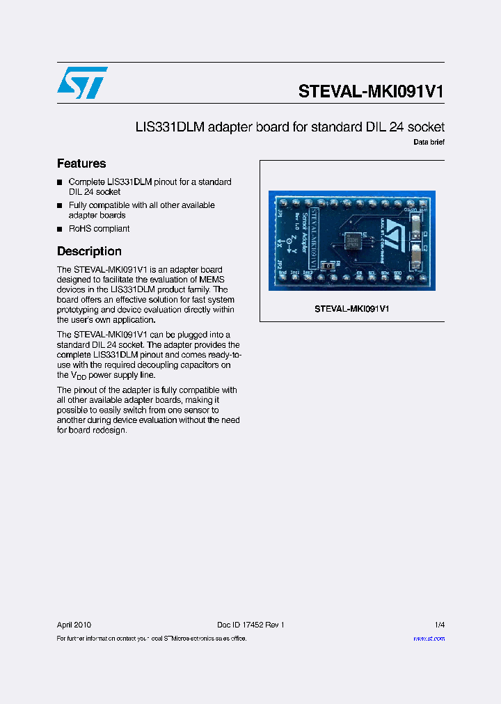 STEVAL-MKI091V1_7257830.PDF Datasheet