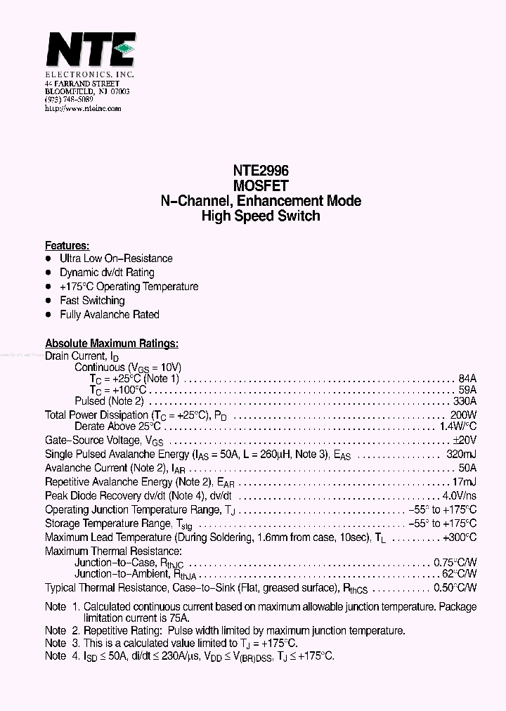 NTE2996_7263484.PDF Datasheet