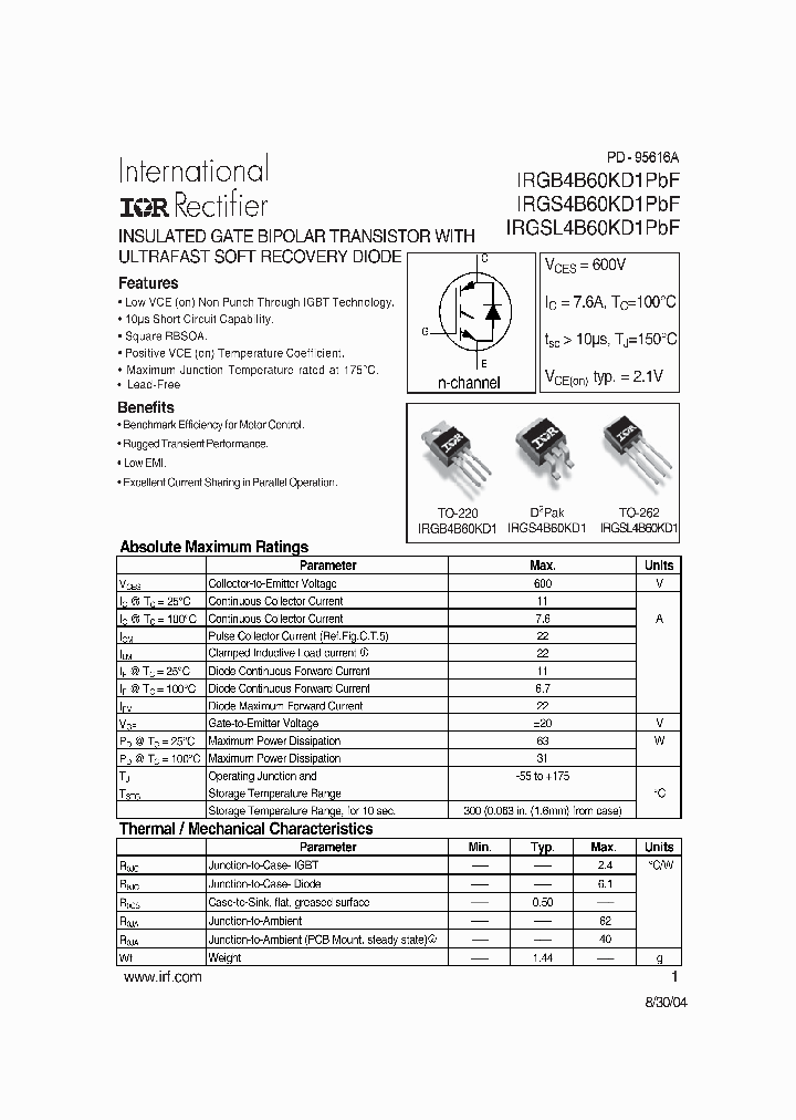 IRGSL4B60KD1PBF_7286099.PDF Datasheet