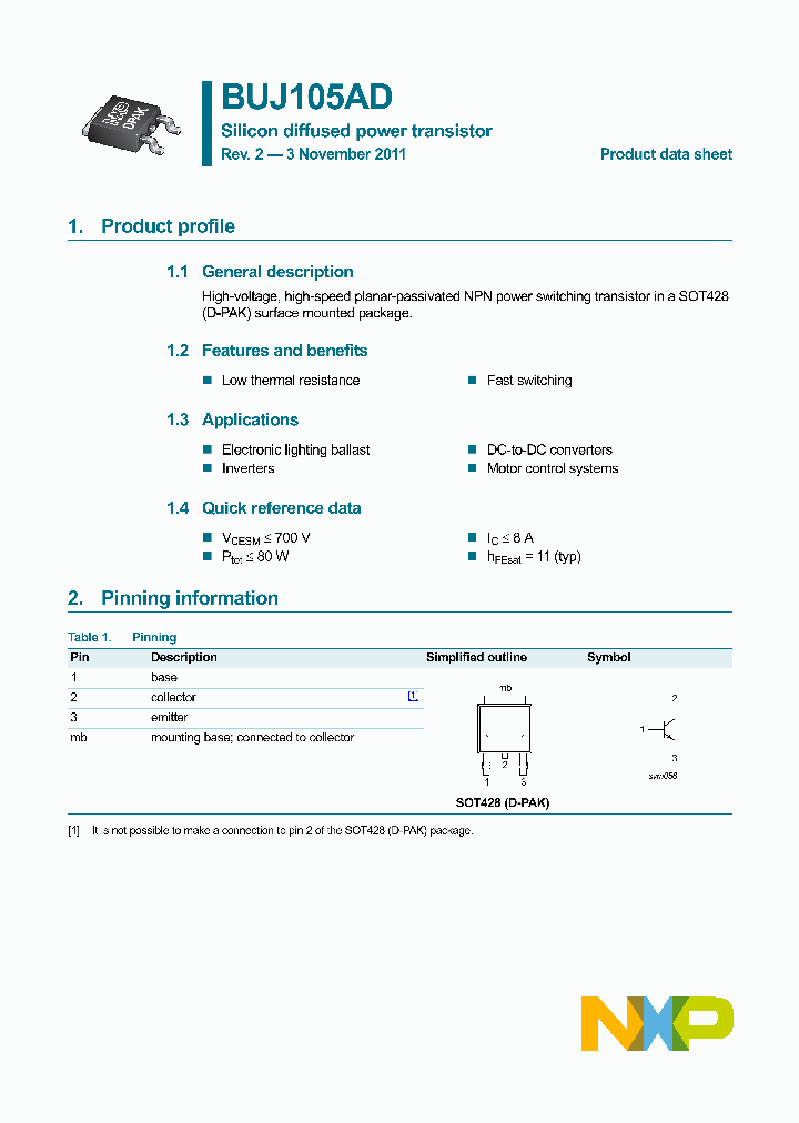 BUJ105AD_7292207.PDF Datasheet
