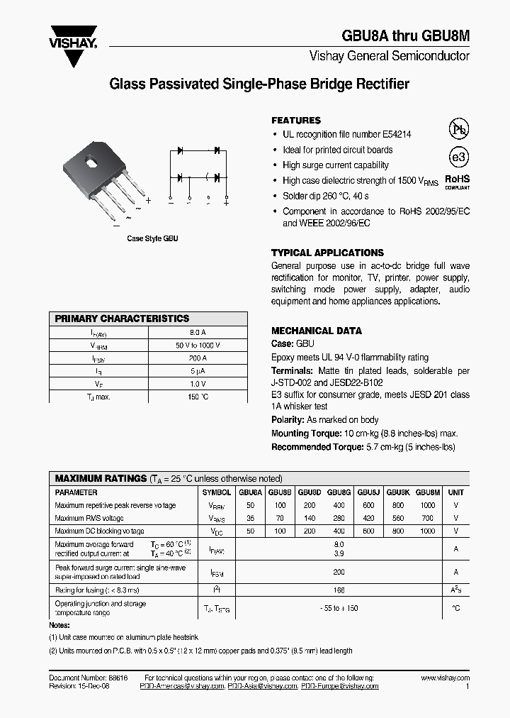 GBU8J-E3-22_7297946.PDF Datasheet