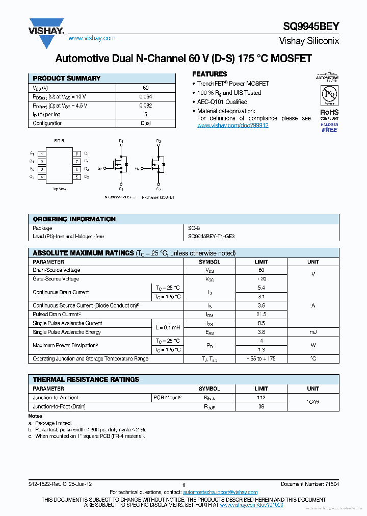 SQ9945BEY_7299954.PDF Datasheet