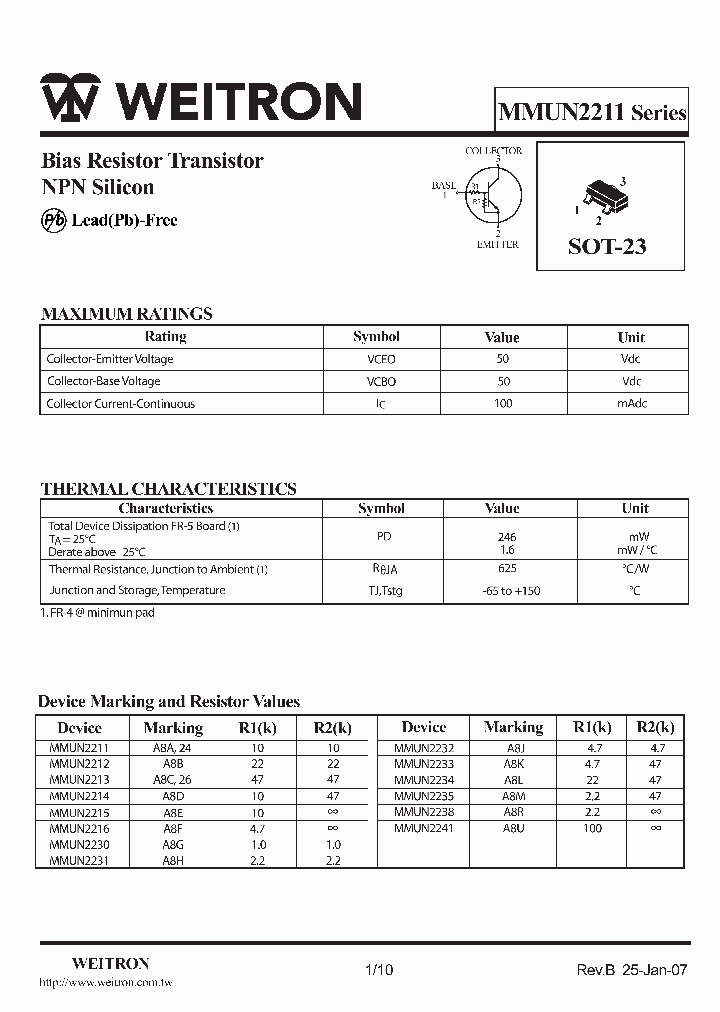 MMUN221107_7303984.PDF Datasheet