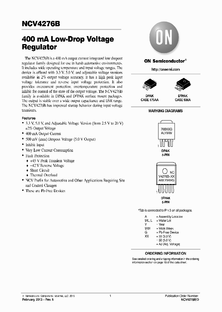 NCV4276BDT50RKG_7304870.PDF Datasheet