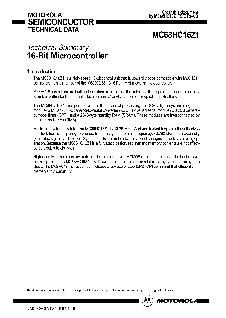 MOTOROLAINC-XC16Z1MFV20_7308089.PDF Datasheet