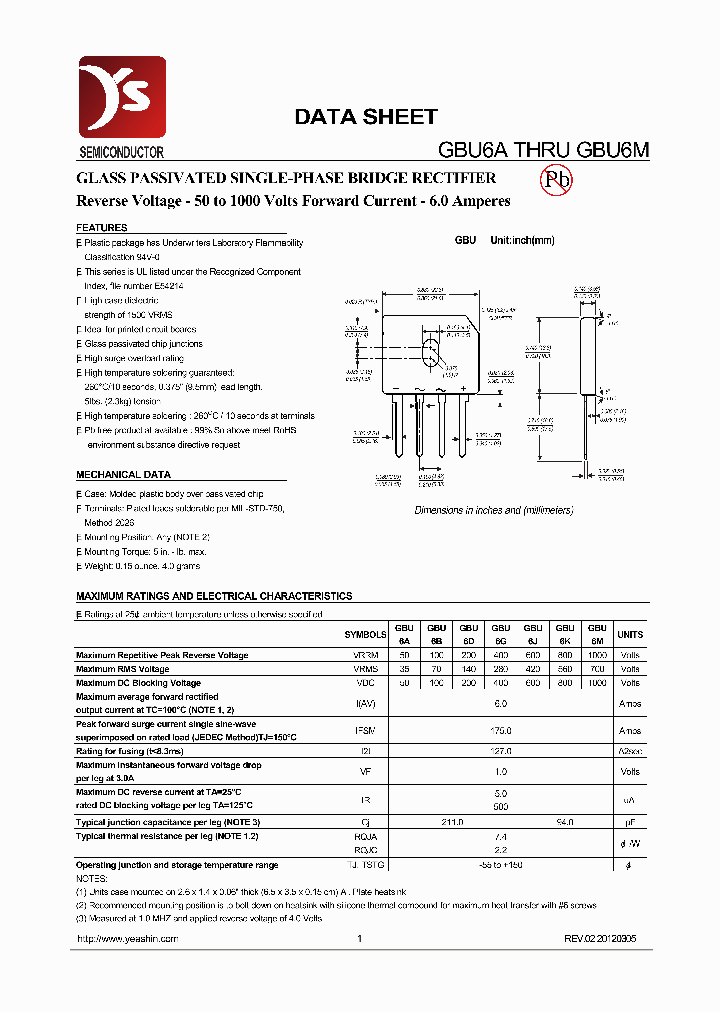 GBU6J_7309498.PDF Datasheet