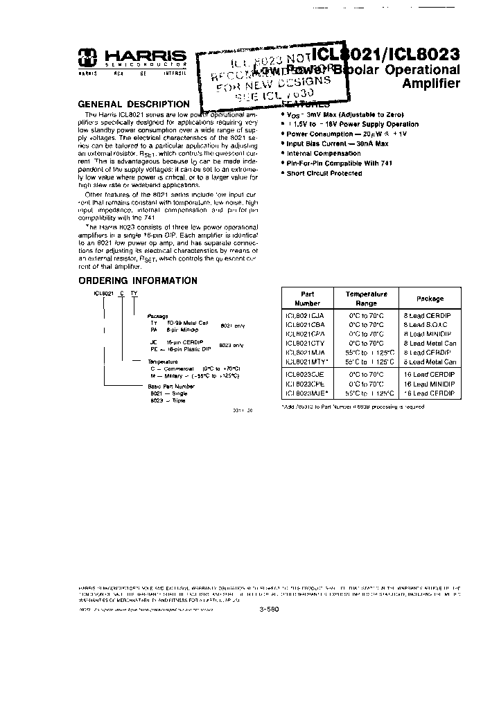 ICL8021CBA_7314600.PDF Datasheet