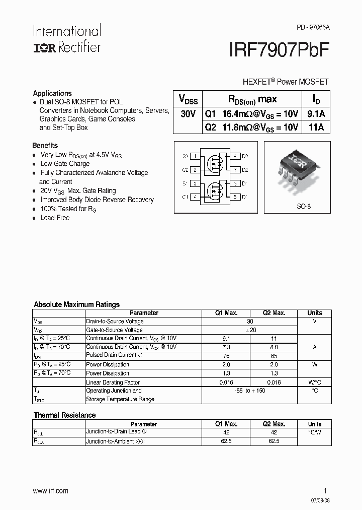 IRF7907PBF_7316859.PDF Datasheet