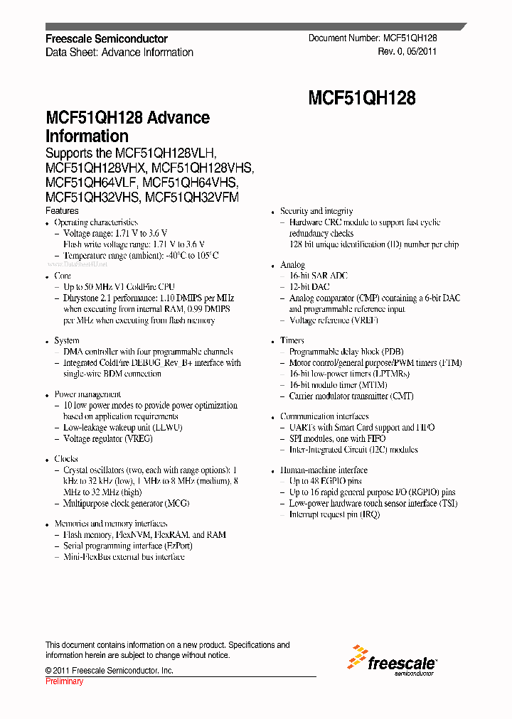 MCF51QH128_7319386.PDF Datasheet