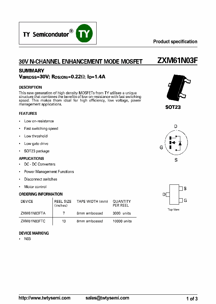 ZXM61N03F_7340843.PDF Datasheet