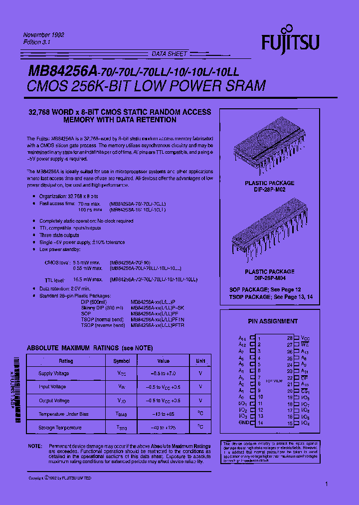 MB84256A-10P-SK_7349533.PDF Datasheet