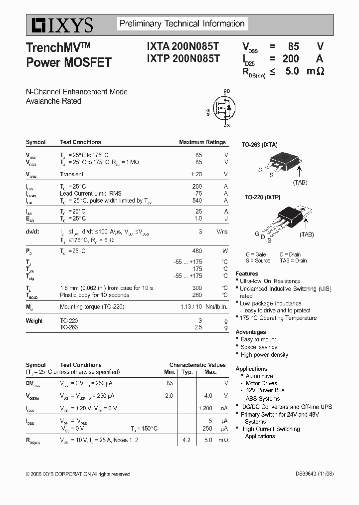 IXTA-200N085T_7352721.PDF Datasheet